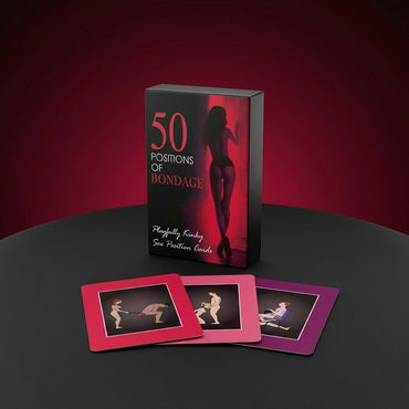 Jeu de 50 cartes érotiques Lovensia, défis de positions sexuelles et initiation au bondage pour explorer de nouveaux plaisirs en couple.