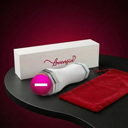 Masturbateur pour homme Lovensia à double entrée (vagin et bouche), texture réaliste et design ergonomique.
