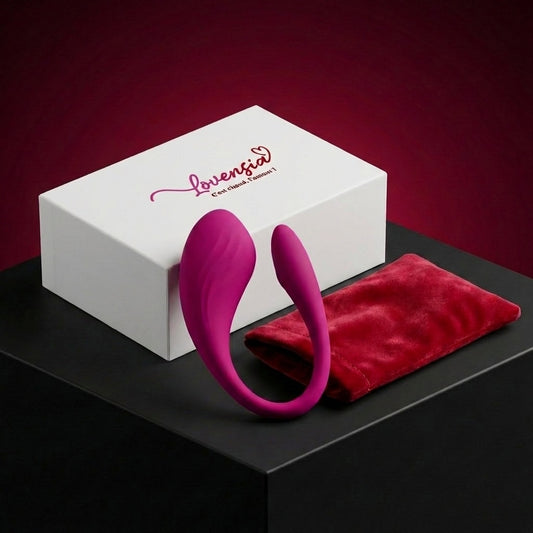 Œuf vibrant connecté Lovensia, 9 modes de vibration, étanchéité IPX7 pour usage sous l'eau et recharge magnétique USB.