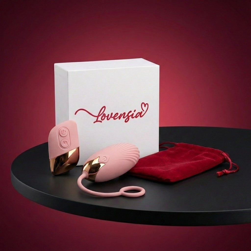 Œuf vibrant Lovensia en silicone médical avec télécommande sans fil, 12 modes de vibration puissants et recharge USB.