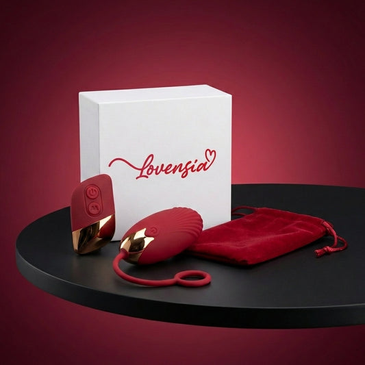 Œuf vibrant Lovensia en silicone médical avec télécommande sans fil, 12 modes de vibration puissants et recharge USB.