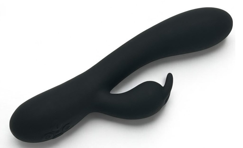 Rabbit silicone noir à batterie Lovensia