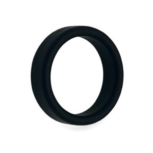 Anneau pénien épais en silicone noir, vue de face